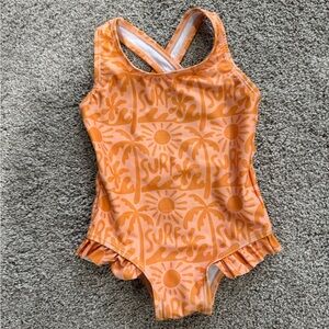 Little Surfer Dude Baby Girl One Piece Swimsuit